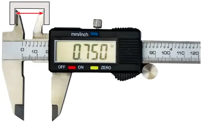 JEGS 80519 Digital Caliper 6 in 150 mm Length - Inside Measurement