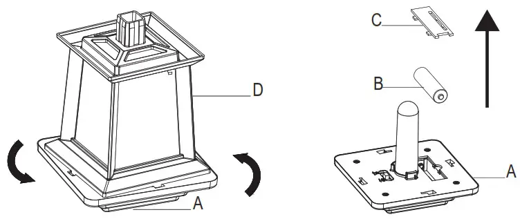 HAMPTON BAY 93192 Solar LED Path Light - battery