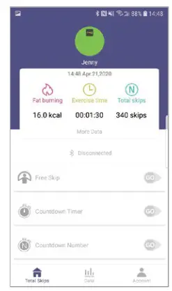 Guangdong Welland Technology RS2150B Smart Skipping Rope- Device