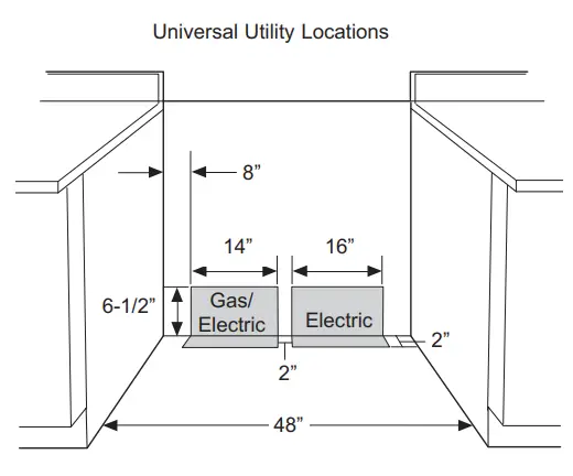 MONOGRAM ZDP486NDPSS 48 Inch Dual Fuel Professional Ranges - DIMENSIONS 2