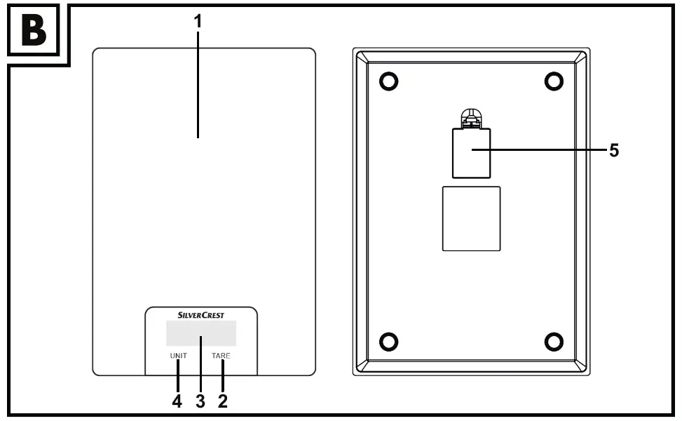 SILVERCREST SKW 5 BI Digital Kitchen Scales - Fig1