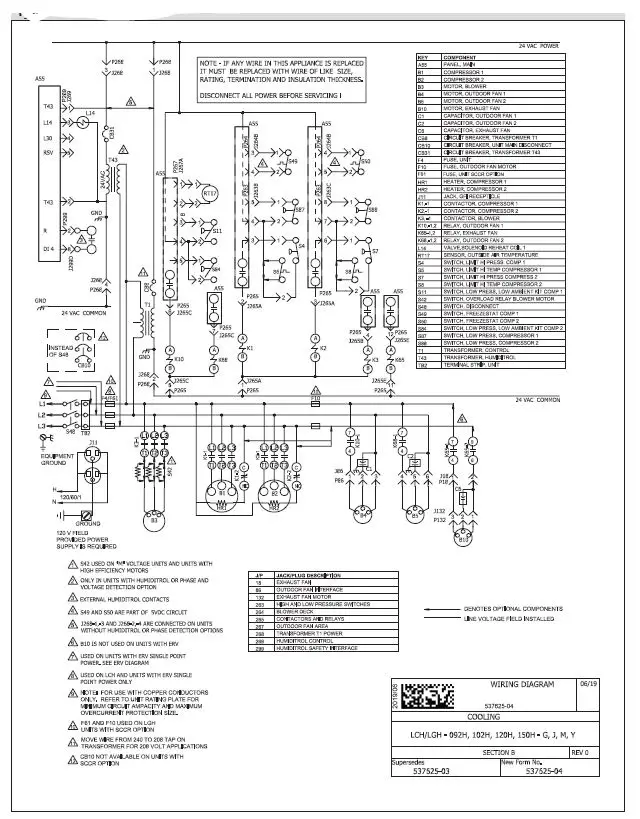 LENNOX LGH036H4E Gas Electric Packaged Rooftop Unit fig 11