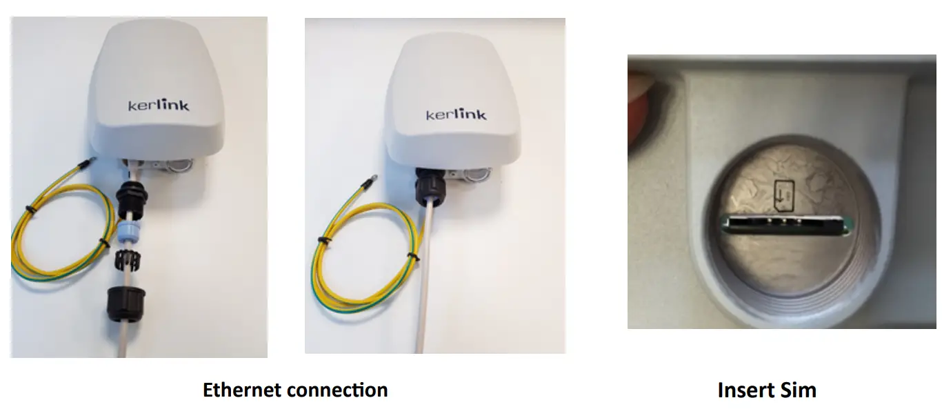 kerlink GWKLK1700 Wirnet iStation LoRaWAN User Guide - Ethernet connection & Insert Sim