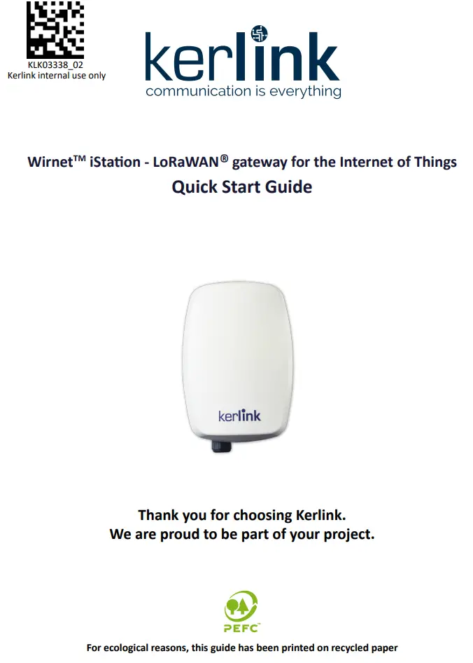 kerlink GWKLK1700 Wirnet iStation LoRaWAN User Guide
