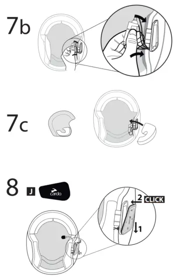 cardo Spirit HD Motorcycle Bluetooth Communication Headset - fig 6