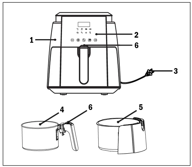 delimano MF-CN35B Air Fryer Deluxe Noir-fig1