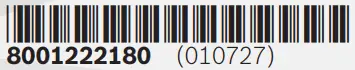 BOSCH BGLS2 Bagged Vacuum Cleaner - Bar code