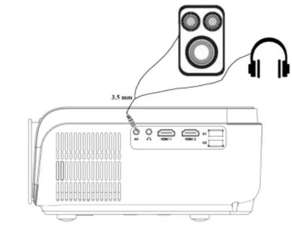 STREX SP212 Full HD LED Projector Instruction Manual - Audio Out Connection