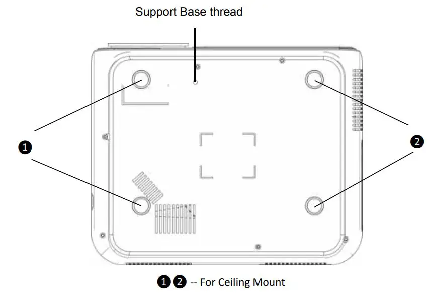 STREX SP212 Full HD LED Projector Instruction Manual - Bottom View