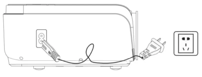 STREX SP212 Full HD LED Projector Instruction Manual - Connect the power plug as following picture
