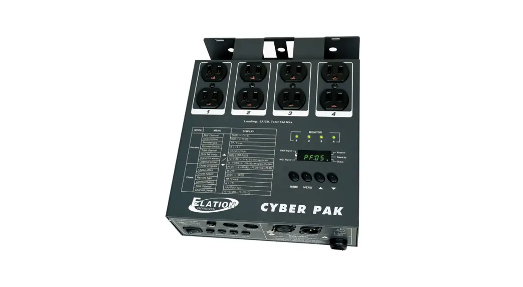 Elation Professional Cyber Pack Dimmer Power Pack Instruction Manual