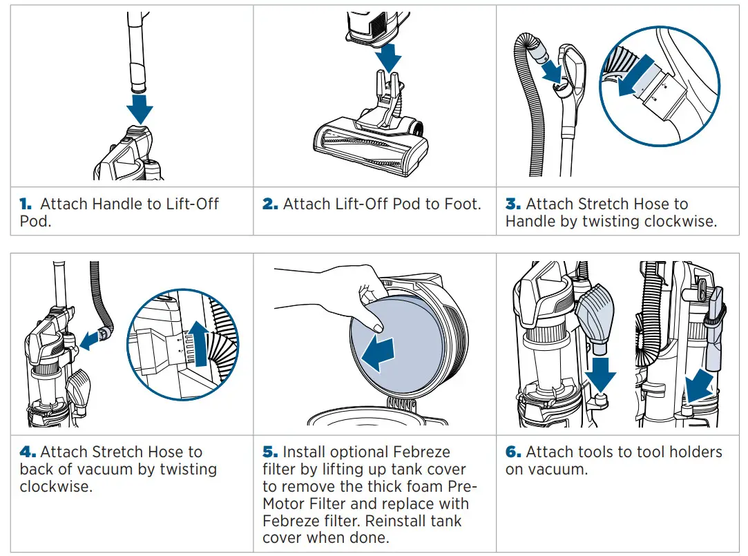 BISSELL 2920 Power Lifter Swivel Lift Off Pet - Assembly