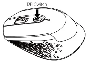 Cimetech TM 004 RF 2 4GHz Cordless Optical Mouse - DPI Switch 2