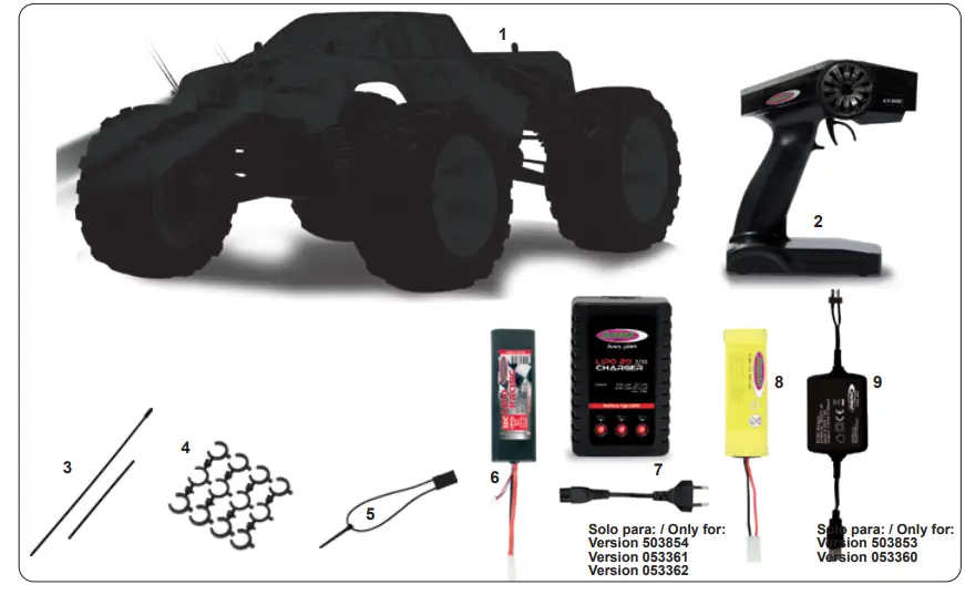 JAMARA-EP-4WD-NiMh-2.4Ghz Ice-Tiger EP-BL-Monster-Truck-2