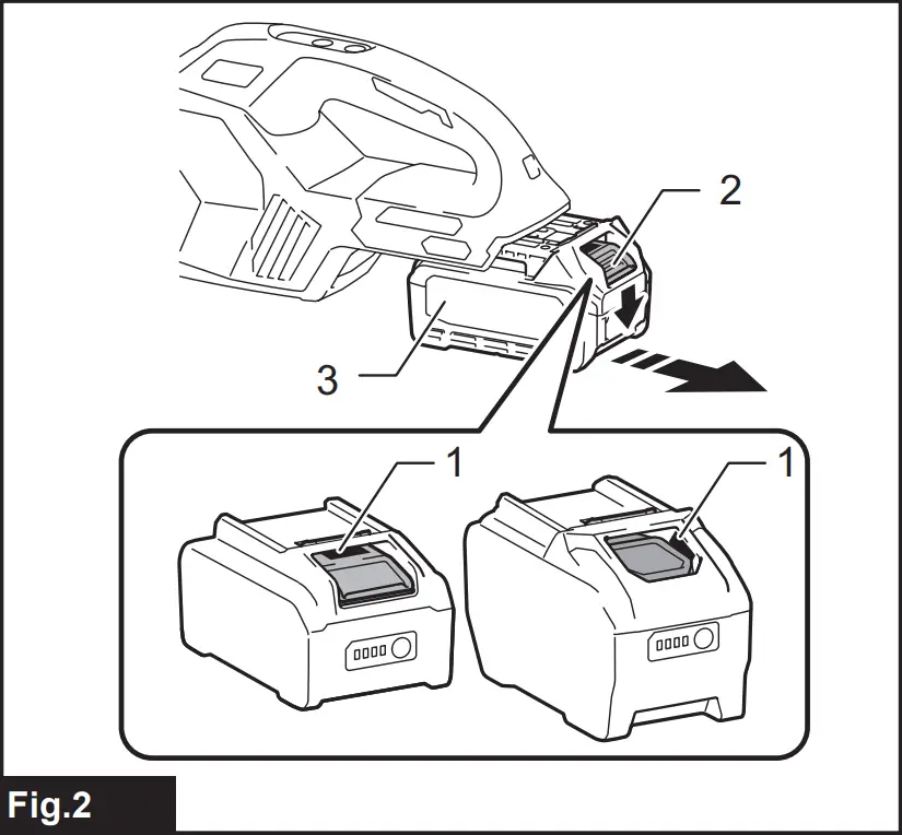 makita CL003G Cordless Vacuum Cleaner - Fig 2