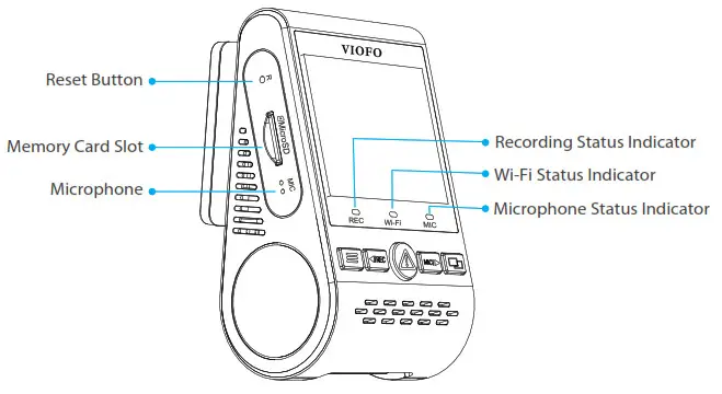 VIOFO A129 Duo IR - Product Diagram 2