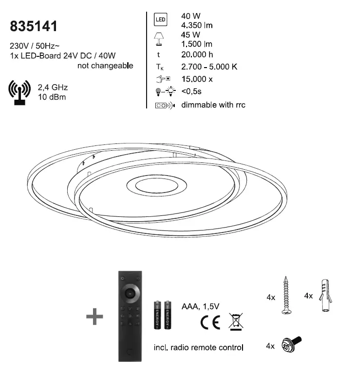 Paul Neuhaus Q-AMIRA Ceiling Lamp fig1