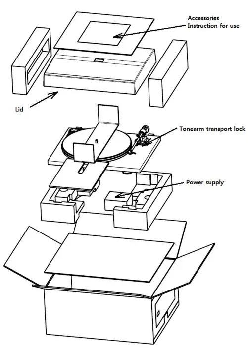 andover Audio SpinDECK Belt-Drive Turntable - diagram