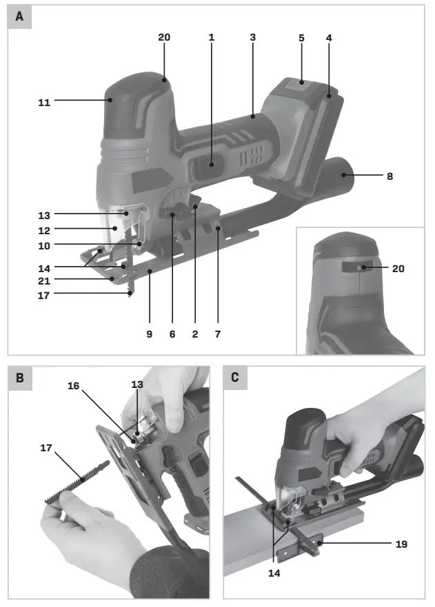 VONROC S2JS504DC Jig Saw - Figure 1