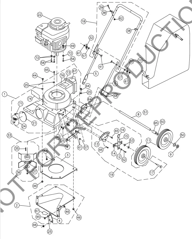 BILLY GOAT LB352 LB Vacuum Cleaner - DRAWING
