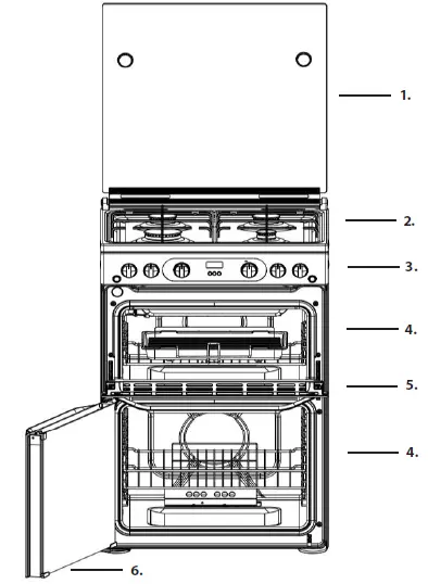 Hotpoint HDM67G0CCW Gas Cooker-1