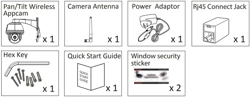 SecuFirst CAM214 Outdoor Camera P T - Box Content