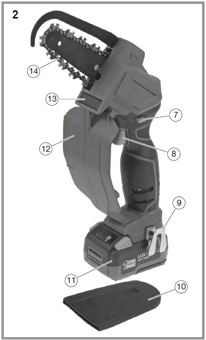 LUX A-EAS-20 Cordless Pruning Saw-2