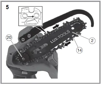 LUX A-EAS-20 Cordless Pruning Saw-5