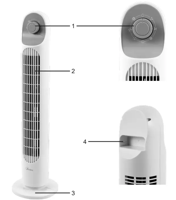 ARDES AR5T800 TOWER FAN - Figure 1