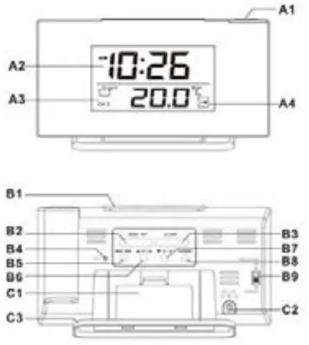 Ea2 BL506 Slim Projection Clock - Main Unit Appearance