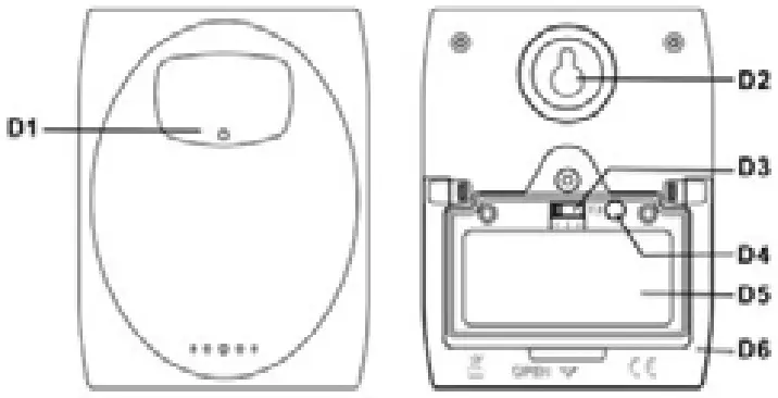 Ea2 BL506 Slim Projection Clock - Outdoor Thermo Sensor