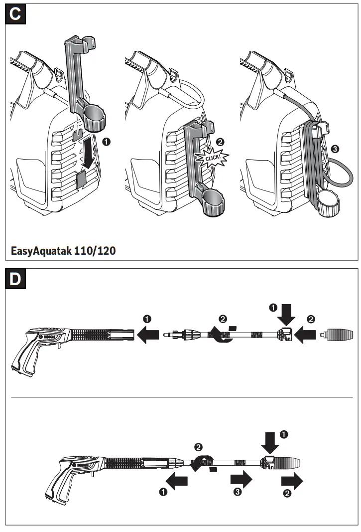 BOSCH EASYAQUATAK 120 High Pressure Washer - Figure 2