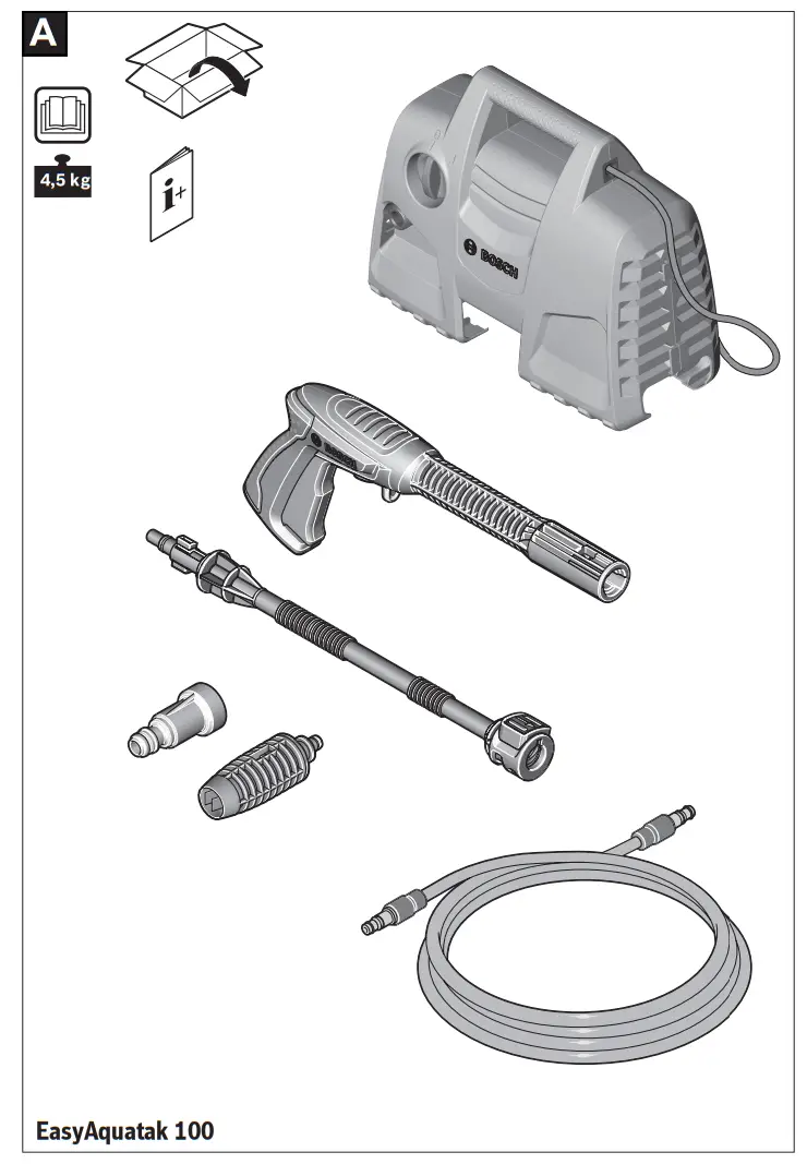 BOSCH EASYAQUATAK 120 High Pressure Washer - Figure