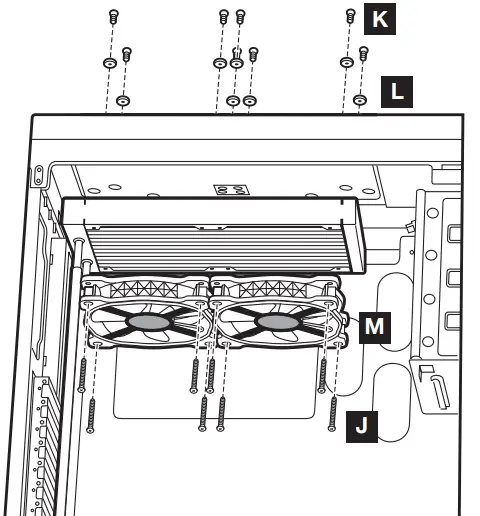 CORSAIR iCUE H100i -FANS AND RADIATOR