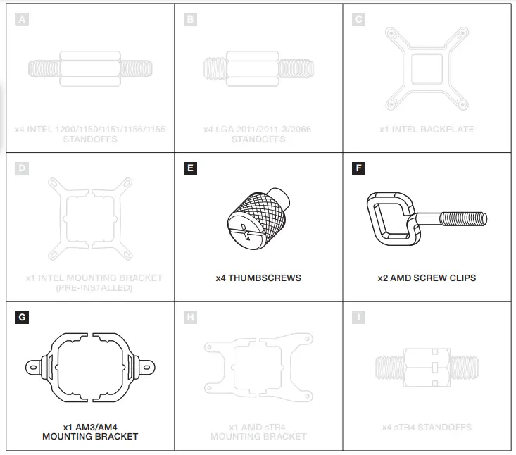 CORSAIR iCUE H100i -INCLUDED HARDWARE2