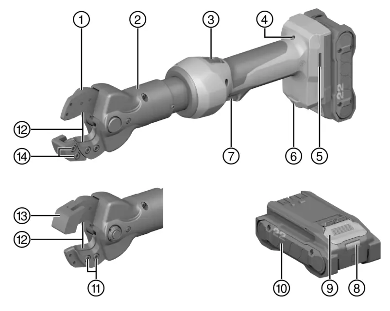 HILTI NCT 25 S 22 ACSR and Guy Wire Cordless Cable Cutter - fig 1