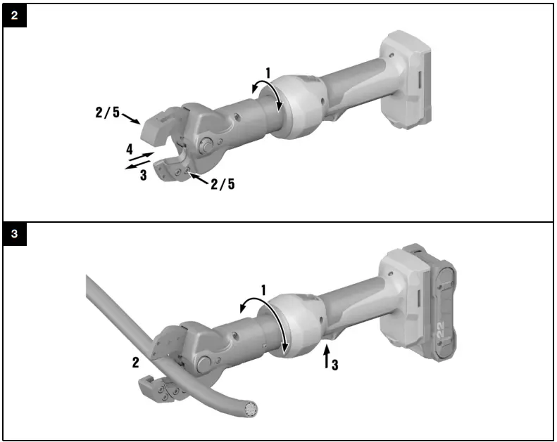 HILTI NCT 25 S 22 ACSR and Guy Wire Cordless Cable Cutter - fig