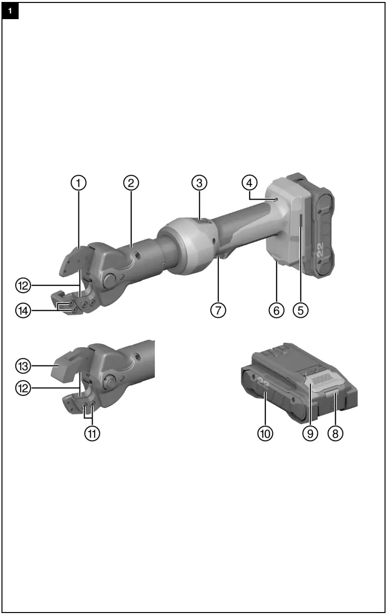 HILTI NCT 25 S 22 ACSR and Guy Wire Cordless Cable Cutter