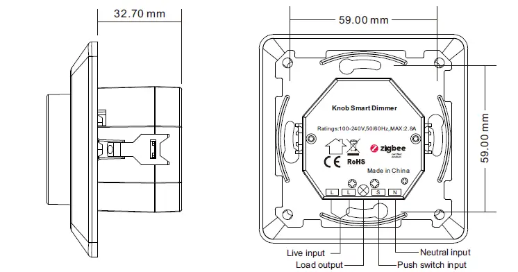 SUNRICHER SR-ZG2835RAC ZigBee Knob Smart Dimmer 2