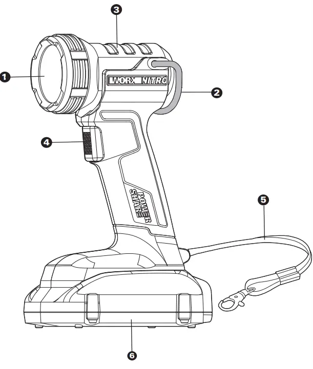 WORX WX025L 20V Cordless Jobsite Light - 1