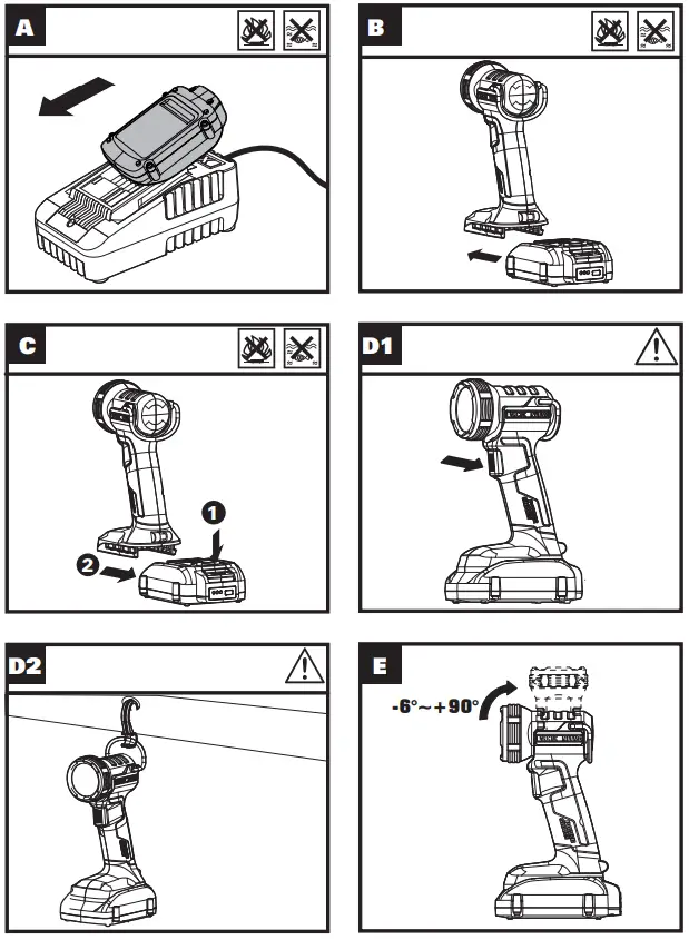 WORX WX025L 20V Cordless Jobsite Light - 2