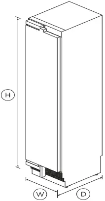 FISHER PAYKEL RS1884FLJ1 Integrated Column Freezer 18 Inch Ice B