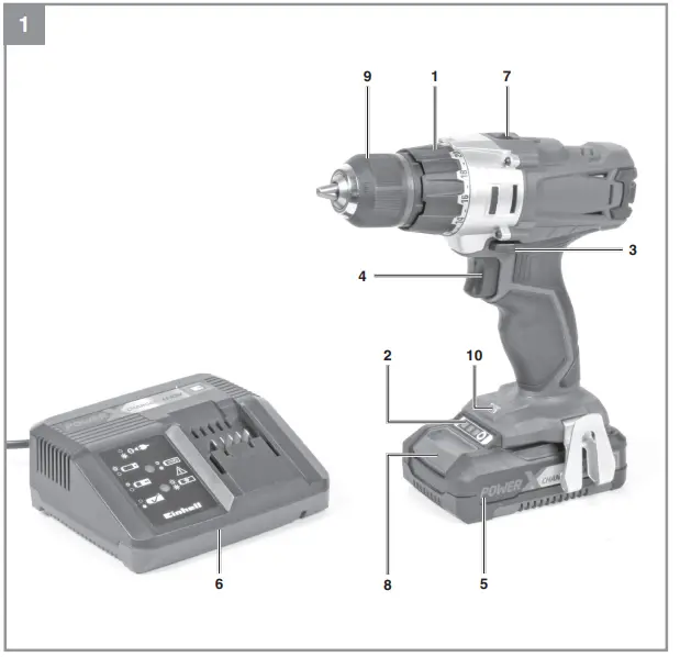 Einhell TE-CD 18-2 Li Cordless Drill Screwdriver - 1
