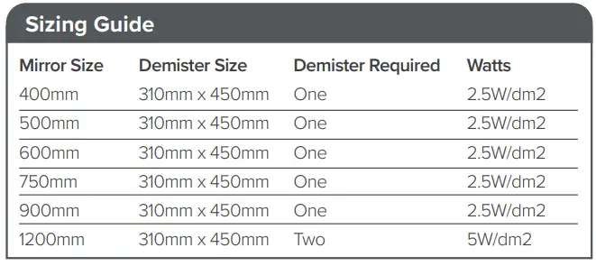 newtech Westfield Mirror Demister 1