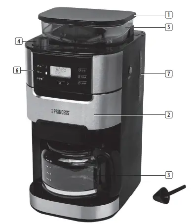 PRINCESS 01.249411.23.001 Grind and Brew Roma - 1