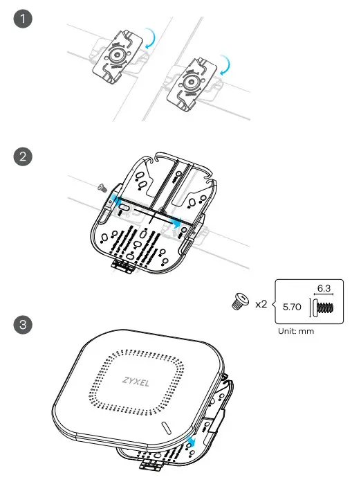 ZYXEL NWA50AX 11ax (WiFi6) Dual-Radio PoE Access Point - t-bar