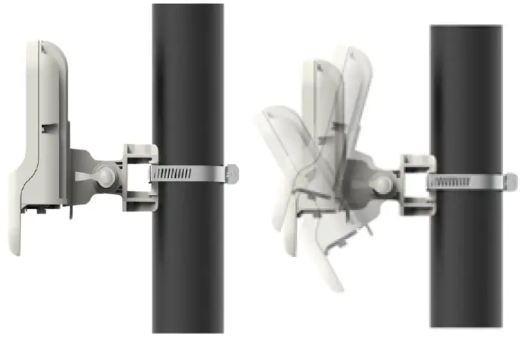 Cambium Networks cnWave 60 GHz V3000 Fixed Wireless Client Node - Fixing the radio on the pole