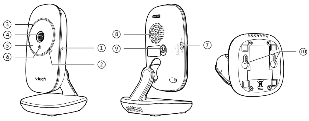 vtech VM819 Video Baby Monitor - Baby uni1t