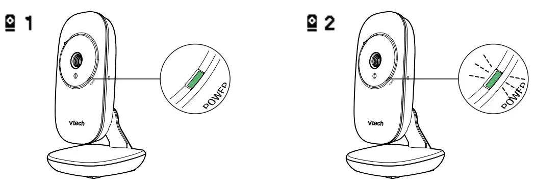 vtech VM819 Video Baby Monitor - LED light flashes