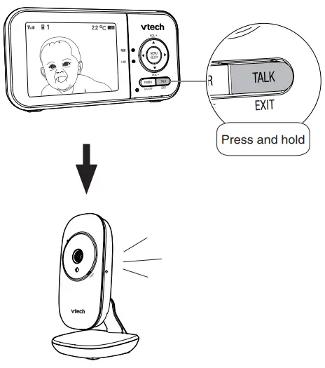 vtech VM819 Video Baby Monitor - baby again
